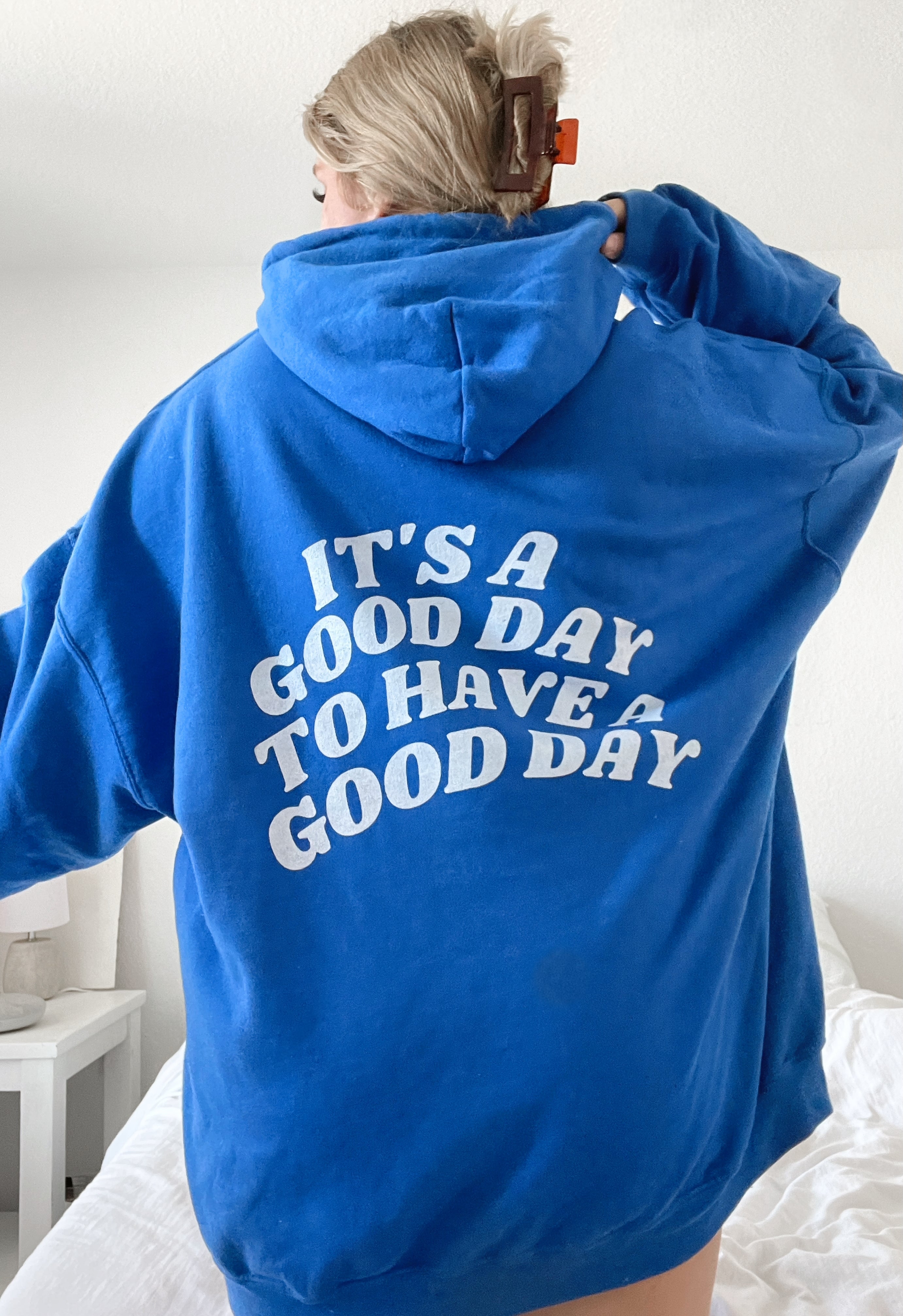 Good Day for It Comfort Wash Periwinkle Blue Crewneck Day Drinking