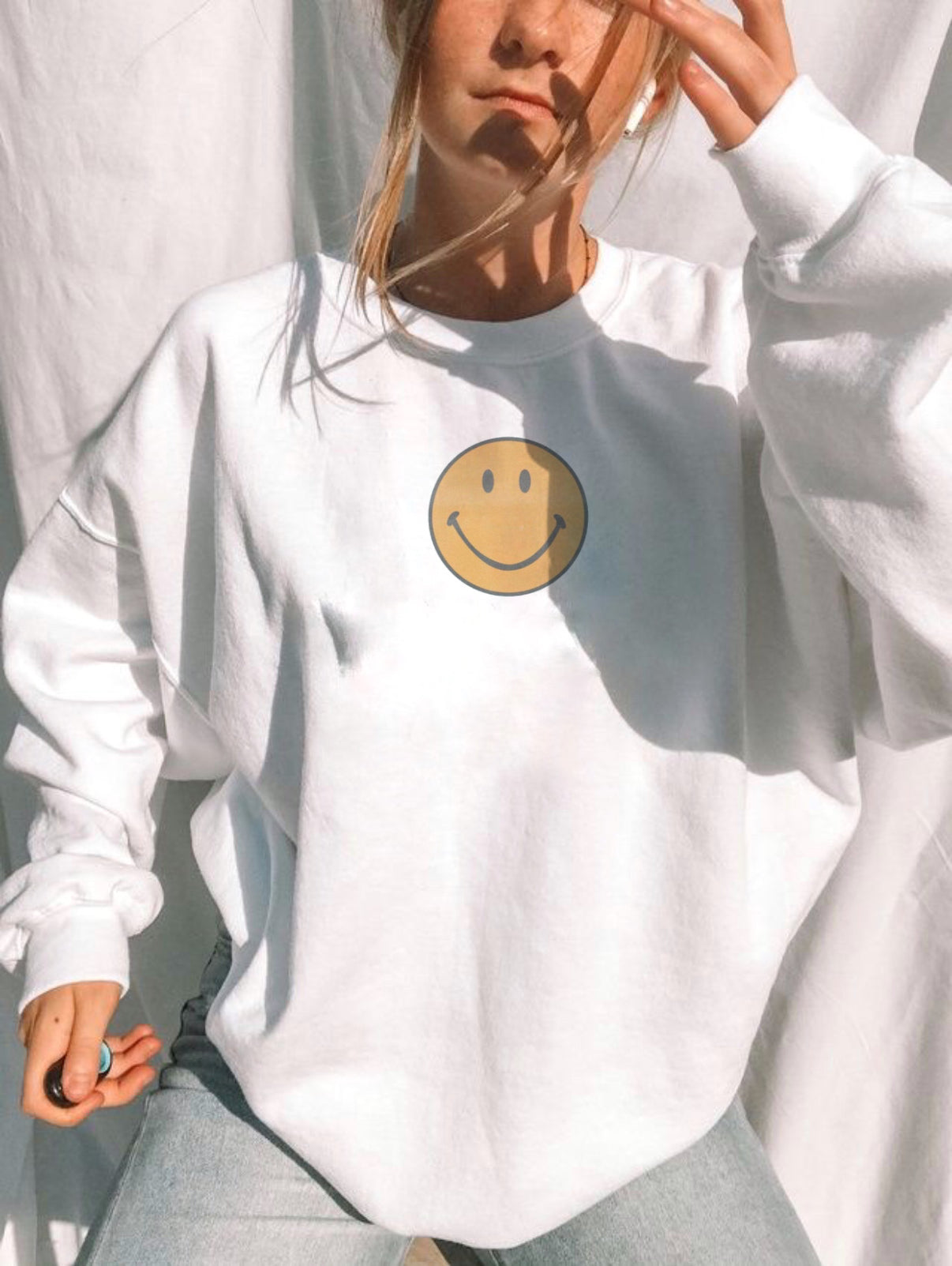 Smiley Crewneck Sweatshirt – PerfectlyPolishedOnline