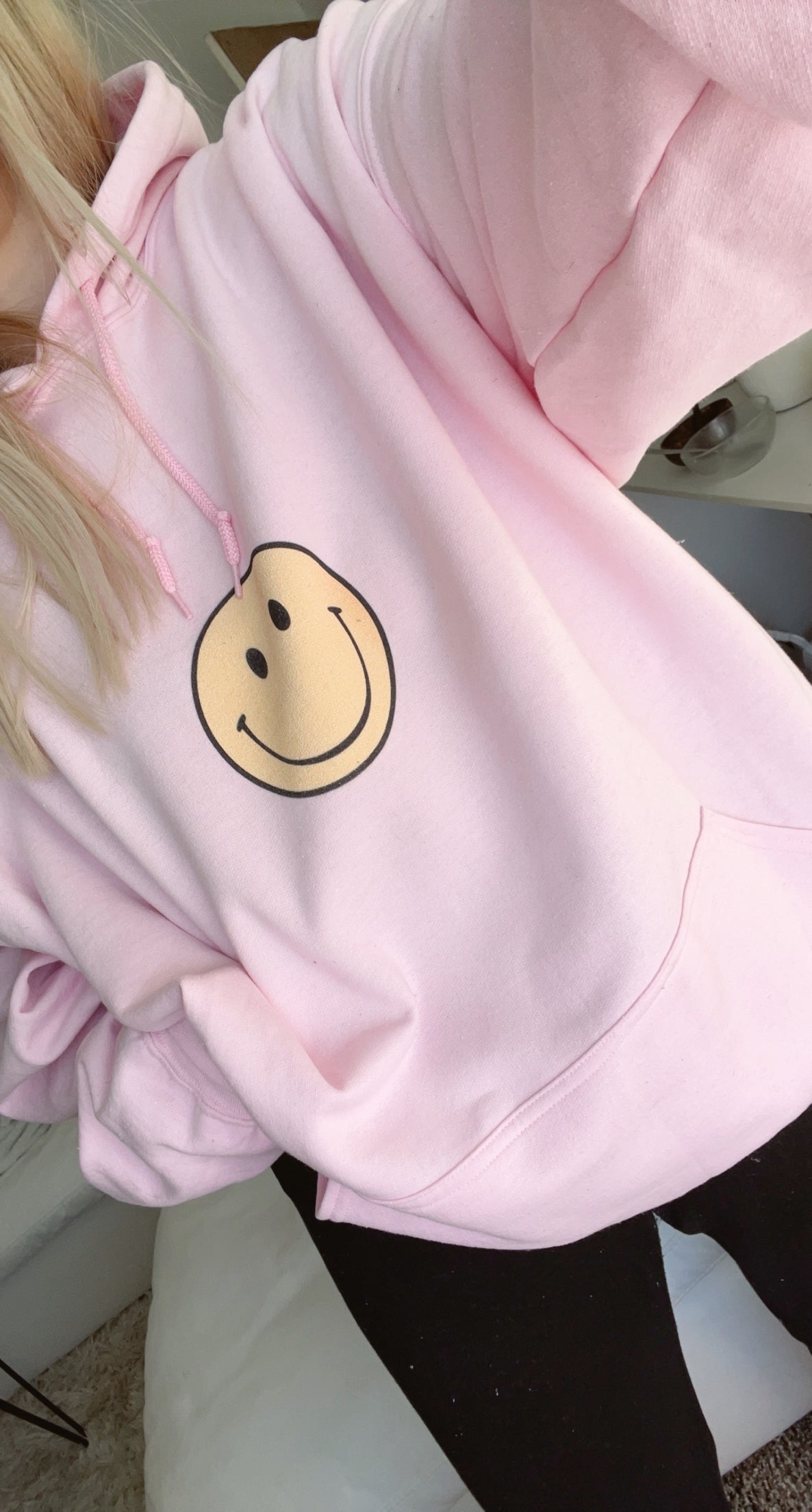 Smiley Face Pink Hoodie