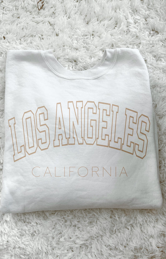 Tan Los Angeles Crewneck Sweatshirt